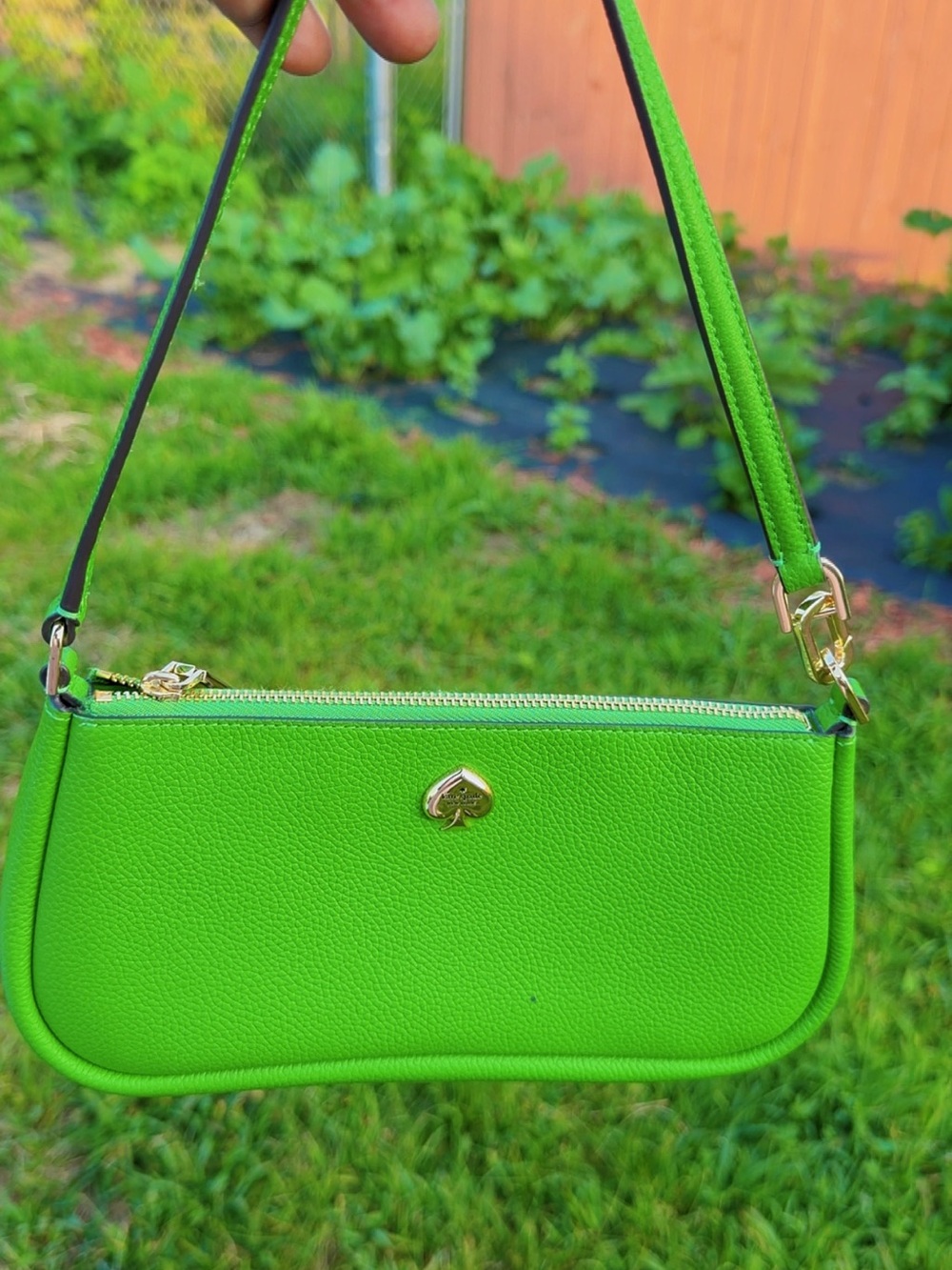 Kate Spade New York Neon Green Leather Mini Shoulder Bag